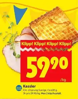 ICA Kvantum Kassler erbjuda
