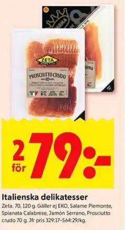 ICA Kvantum ZETA Italienska delikatesser erbjuda