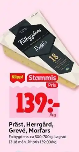 ICA Kvantum Präst, herrgård, grevé, morfars erbjuda