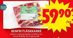 ICA Maxi GUDRUNS Benfri fläskkarré erbjuda