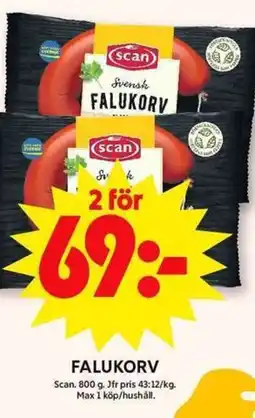ICA Maxi SCAN Falukorv erbjuda
