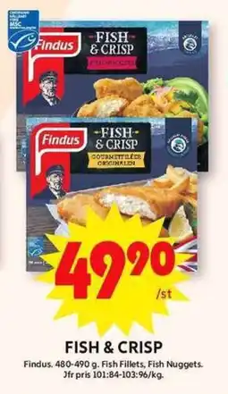 ICA Maxi FINDUS Fish & crisp erbjuda