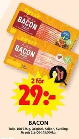 ICA Maxi TULIP Bacon erbjuda