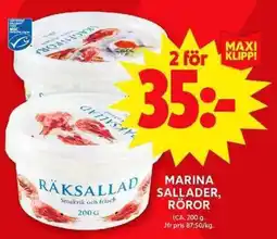 ICA Maxi ICA Marina sallader, röror erbjuda