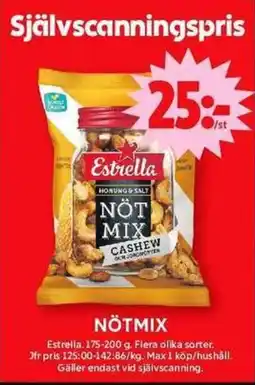 ICA Maxi ESTRELLA Nötmix erbjuda