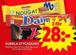 ICA Maxi MARABOU Dubbla stycksaker erbjuda