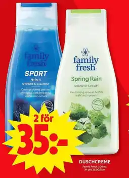 ICA Maxi FAMILY FRESH Duschcreme erbjuda