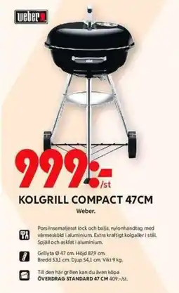 ICA Maxi WEBER Kolgrill compact 47cm erbjuda