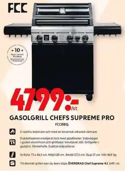 ICA Maxi FCC Gasolgrill chefs supreme pro erbjuda