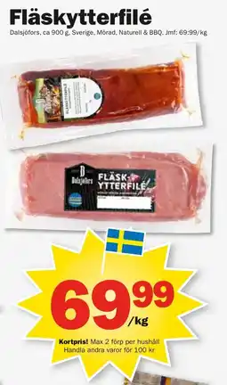 Pekås Fläskytterfilé erbjuda