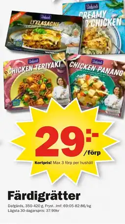 Pekås Färdigrätter erbjuda