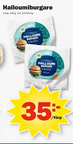 Pekås COOP Halloumiburgare erbjuda