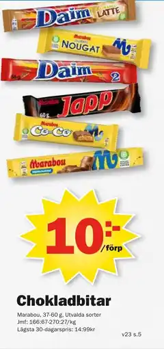 Pekås MARABOU Chokladbitar erbjuda
