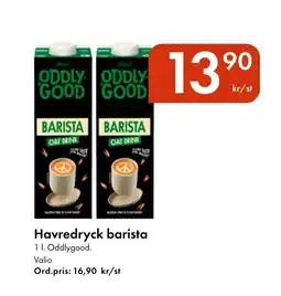 Snabbgross VALIO Havredryck barista erbjuda