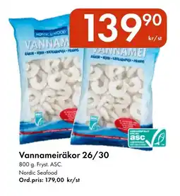 Snabbgross NORDIC SEAFOOD Vannameiräkor 26/30 erbjuda