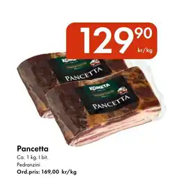 Snabbgross Pancetta erbjuda