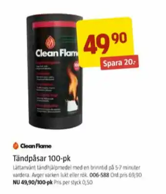 Jula Clean Flame Braständare erbjuda