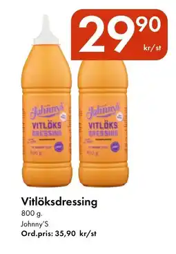 Snabbgross JOHNNY'S Vitlöksdressing erbjuda