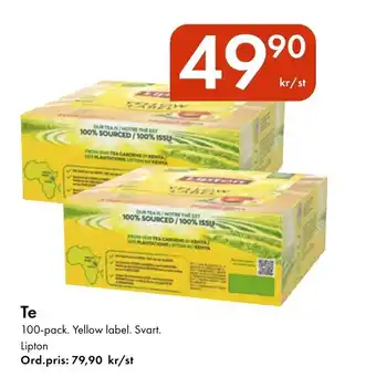 Snabbgross LIPTON Te erbjuda