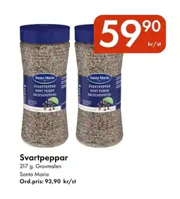 Snabbgross SANTA MARIA Svartpeppar erbjuda