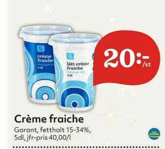 Hemköp Garant Crème fraiche erbjuda