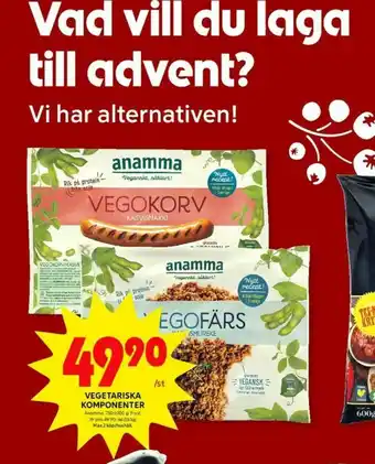 ICA Kvantum Anamma Gott & Grönt Vegokorv erbjuda