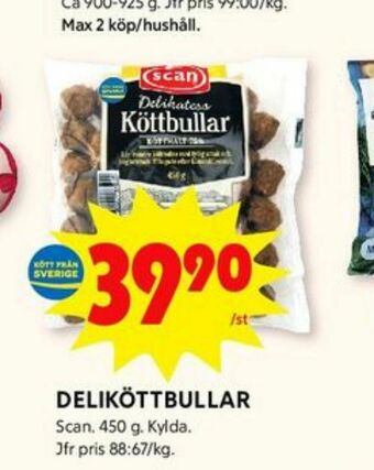 ICA Kvantum Scan Köttbullar erbjuda