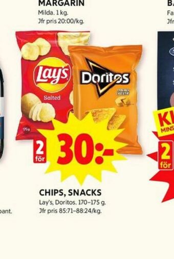 ICA Kvantum Lays Chips erbjuda