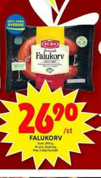 ICA Maxi Scan Falukorv erbjuda