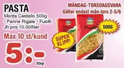 Nya Pulsen MONTE CASTELLO Pasta erbjuda