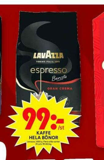 ICA Maxi Espresso Barista Kaffebönor erbjuda