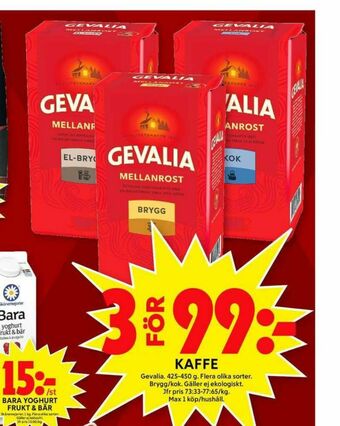 ICA Maxi Gevalia Kaffe malet erbjuda