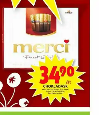 ICA Maxi Merci Chokladask erbjuda
