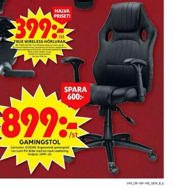 ICA Maxi Centurion Gamingstol erbjuda