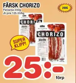 Nya Pulsen PALCARSA Färsk chorizo erbjuda