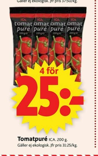 ICA Supermarket ICA Tomatpuré erbjuda