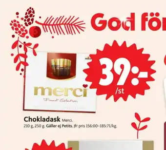ICA Nära Merci Chokladask erbjuda