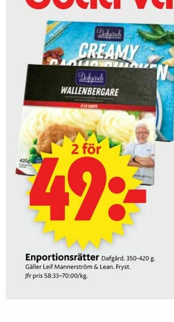 ICA Supermarket Dafgårds Färdigrätter erbjuda