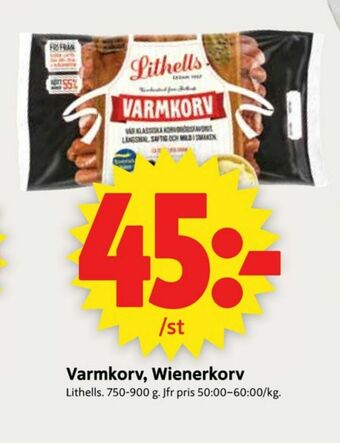 ICA Supermarket Lithells Varmkorv erbjuda