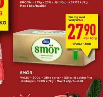 Willys Valio Smör erbjuda