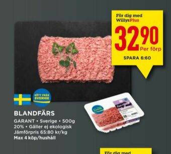 Willys Garant Blandfärs erbjuda