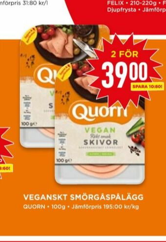 Willys Quorn Vegetarpålägg erbjuda