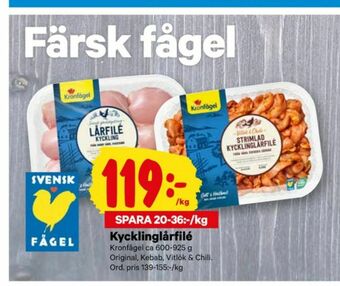 City Gross Kronfågel Kycklinglårfile erbjuda