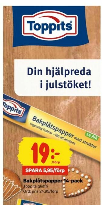 City Gross Toppits Bakplåtspapper erbjuda