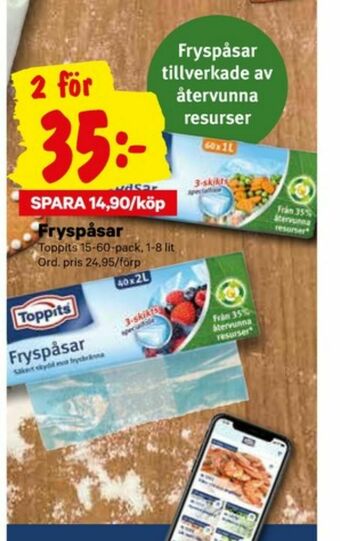 City Gross Toppits Fryspåsar erbjuda