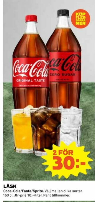 Coop Coca Cola Zero Läskedryck erbjuda