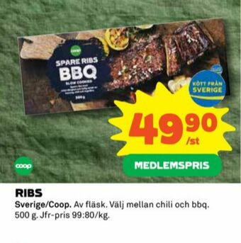 Coop Coop Spareribs erbjuda