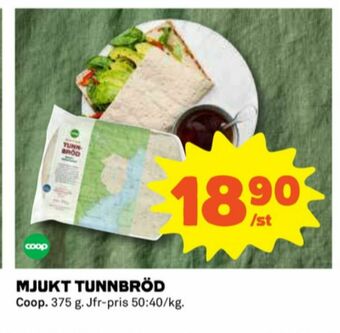 Coop Coop Tunnbröd erbjuda