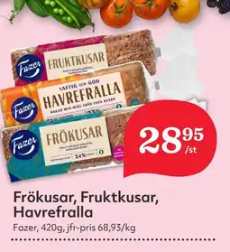 Östenssons Frökusar, Fruktkusar, Havrefralla erbjuda
