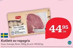 Kotlett av rapsgris
